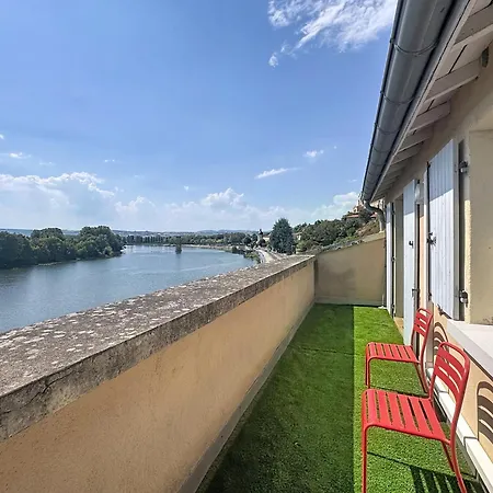 L'arc En Ciel Trévoux, Rooftop, 7 Couchages, Terrasse Vue Saône